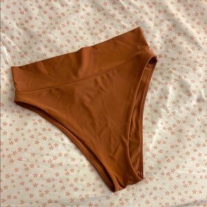 High-Waisted Brown Bikini Bottom